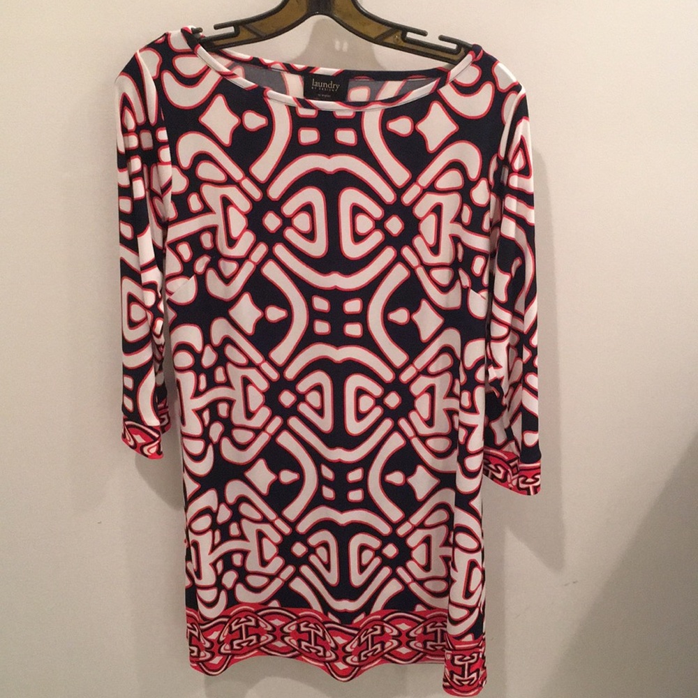 Laundry Shift Dress - Navy, Red, White Print Mix